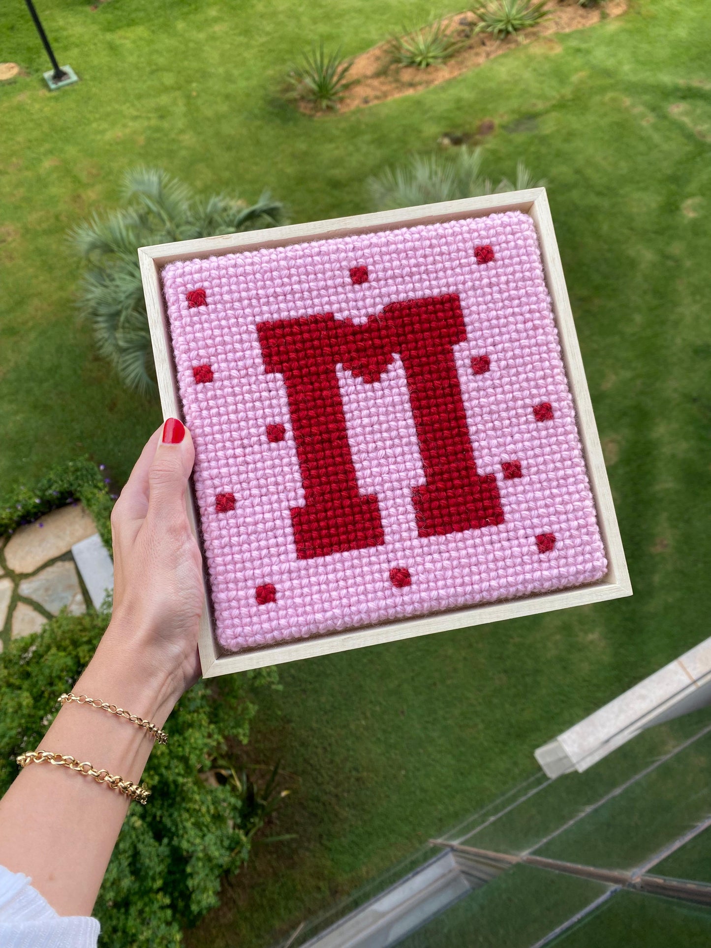 Letter with dots